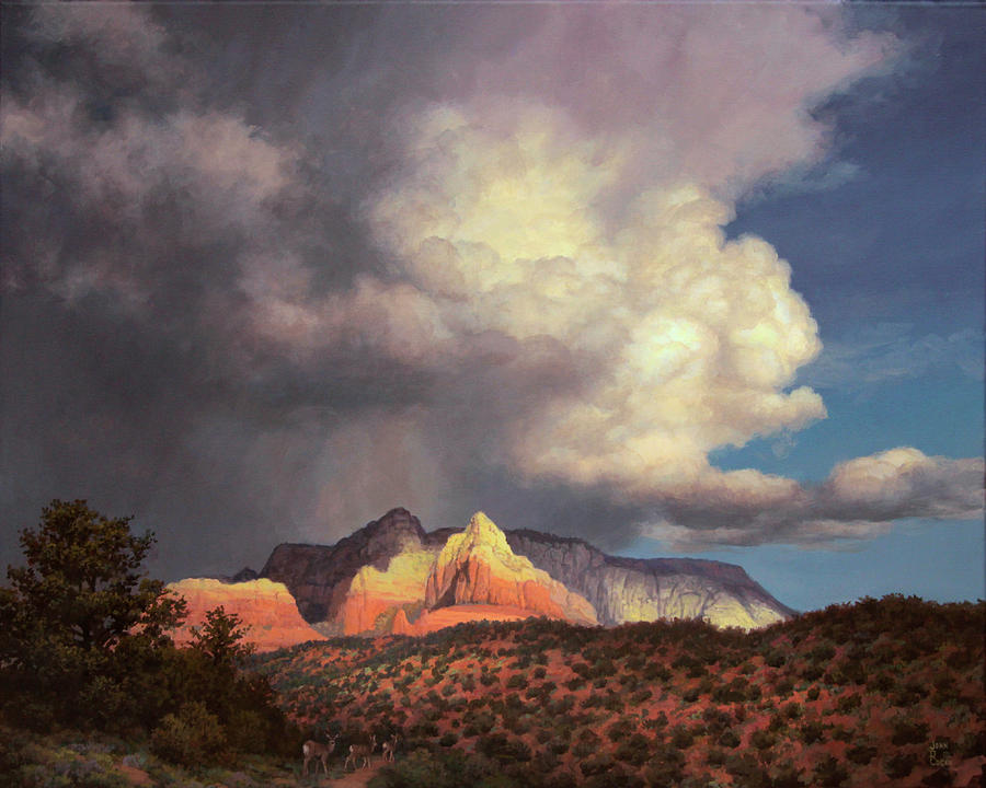 Clouds Painting - Castles and Clouds by John Cogan