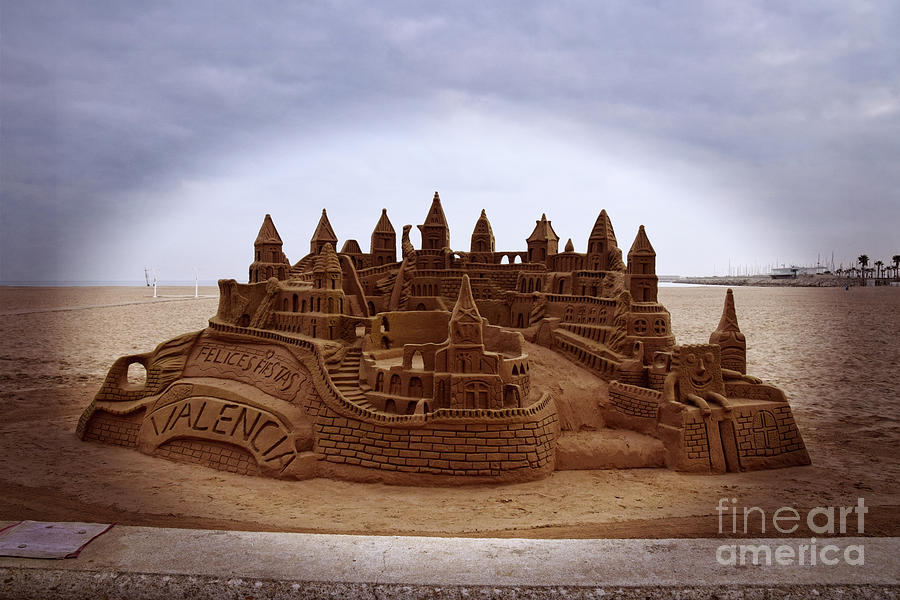Castles in the Sand - Valencia Photograph by Mary Machare