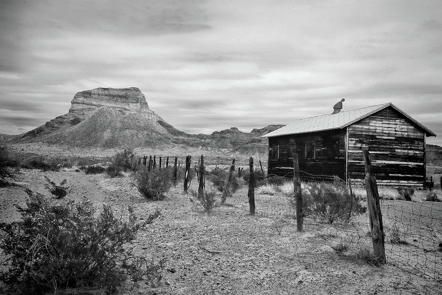 Castolon - A Ghost Town 2 Black and White Photograph by Judy Vincent