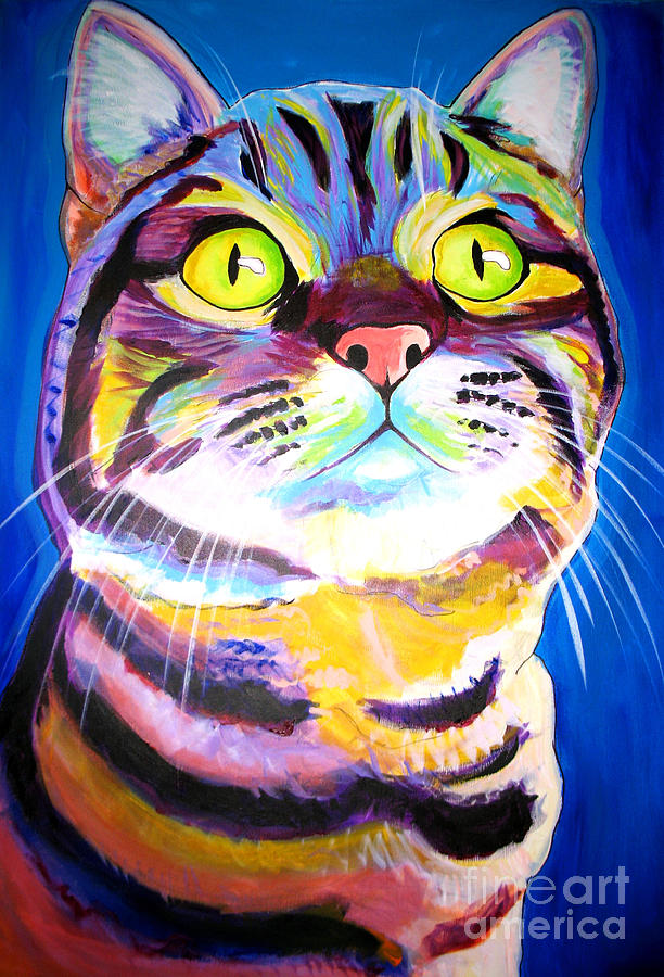 Cat - Akiko Painting by Dawg Painter