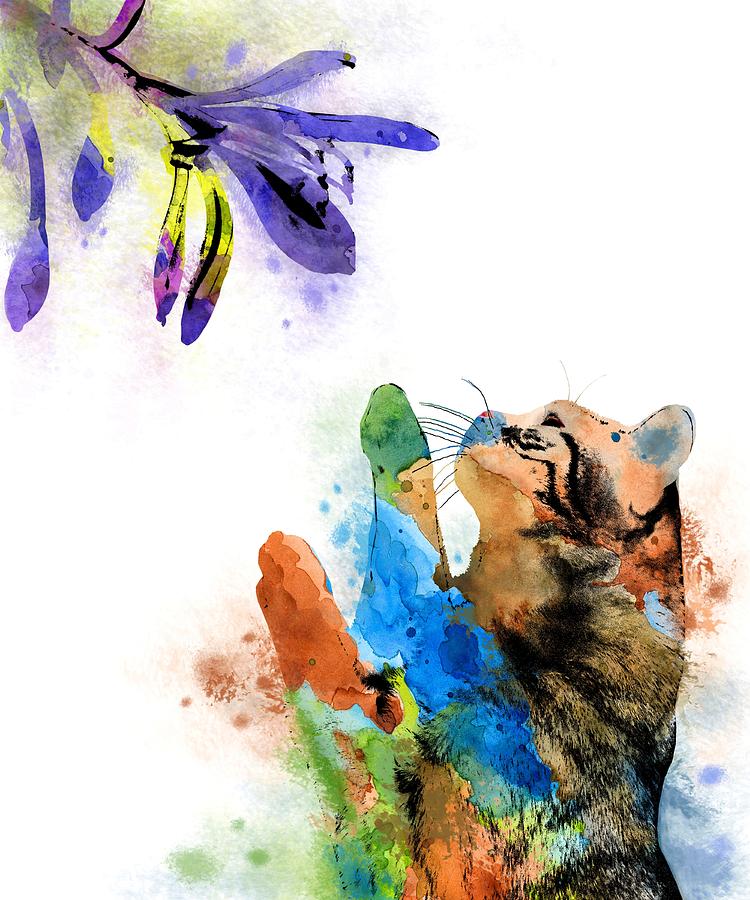 Cat 610 Digital Art by Lucie Dumas