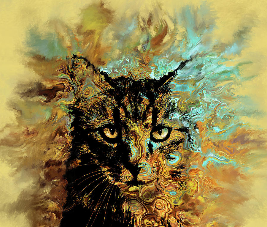 Cat 617 Digital Art by Lucie Dumas