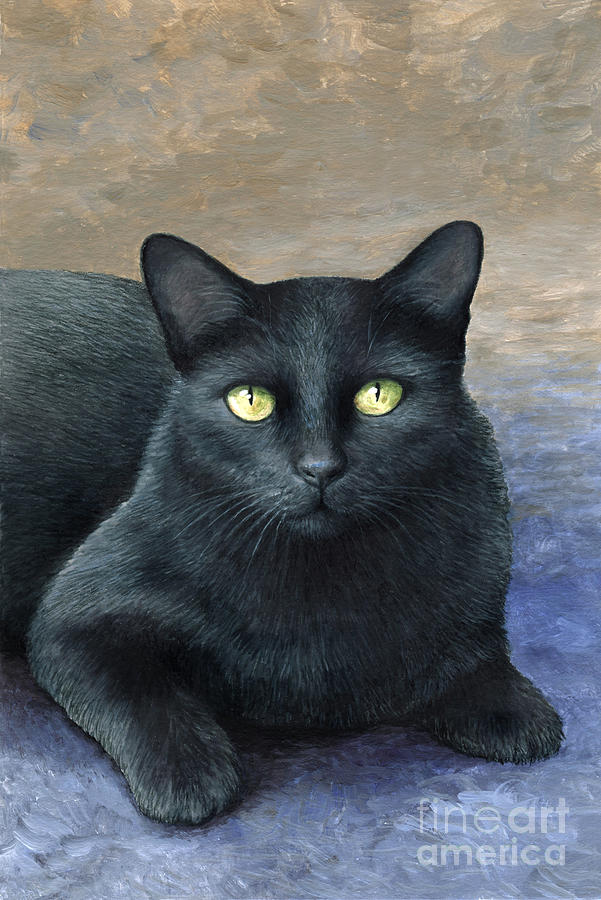 Cat 621 Painting by Lucie Dumas