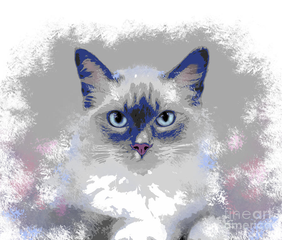 Cat 639 Digital Art by Lucie Dumas