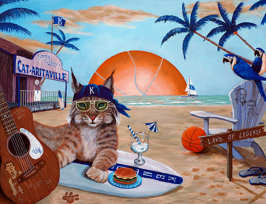 Sports Painting - Cat-aritaville by Jeff Conway