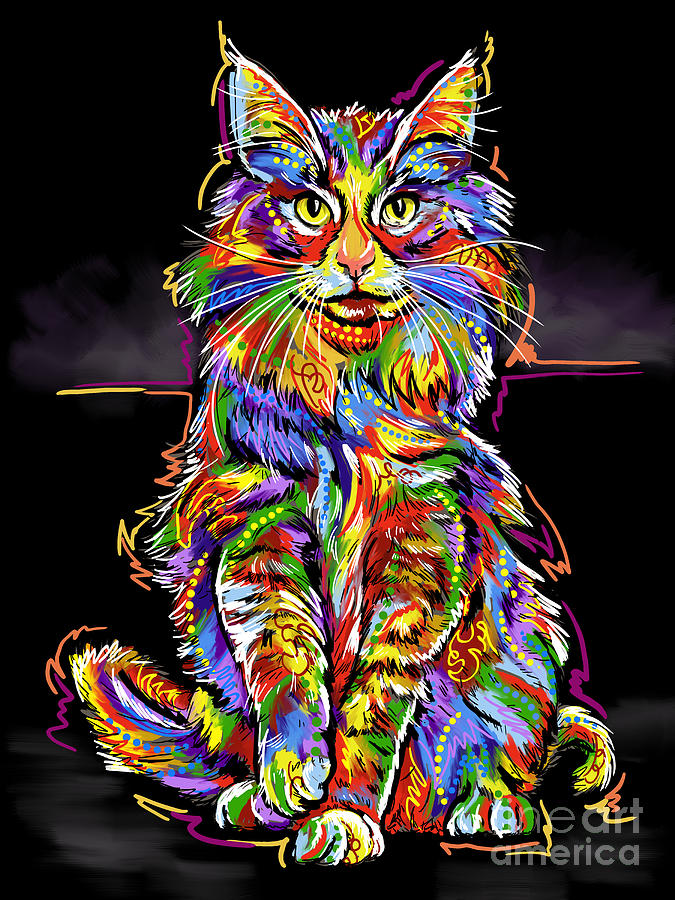 Cat Color Painting by Tim Gilliland