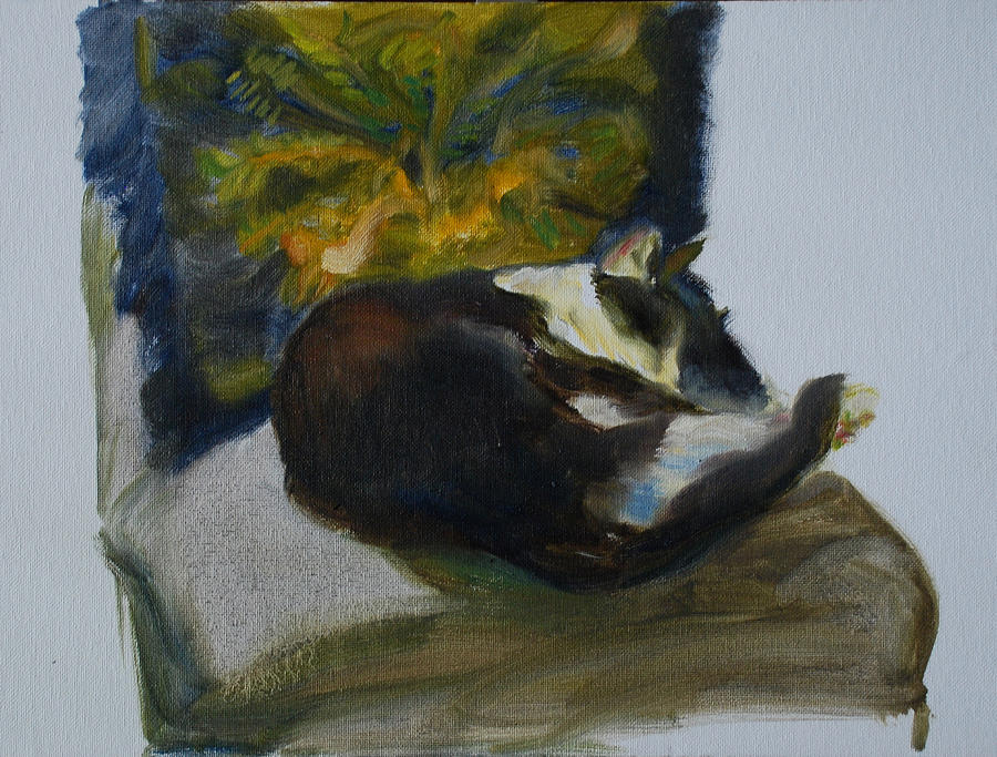Cat Decor Painting by Ann Bailey