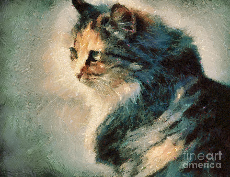 Cat Painting by Dimitar Hristov