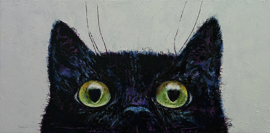 Halloween Painting - Cat Eyes by Michael Creese