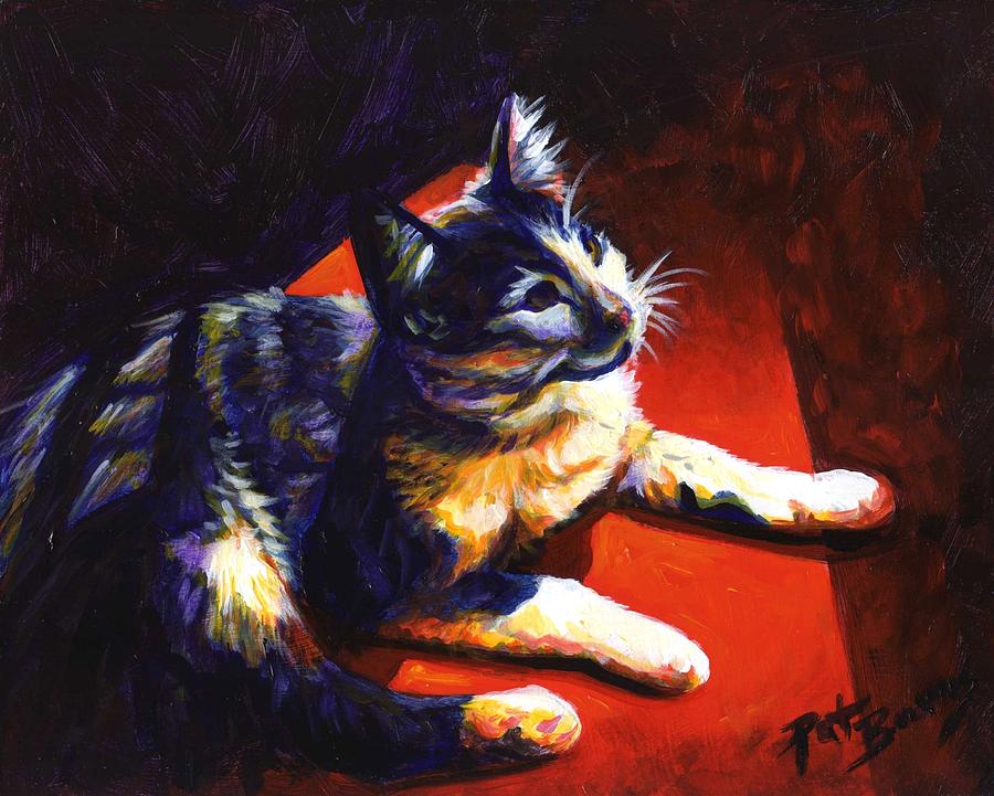 Cat Painting - Cat Glow by Pat Burns
