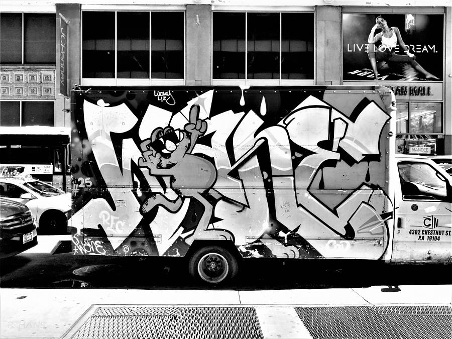 Cat Grafitti B W Photograph by Rob Hans - Fine Art America