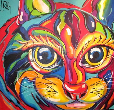 CAT Painting by Heather Roddy