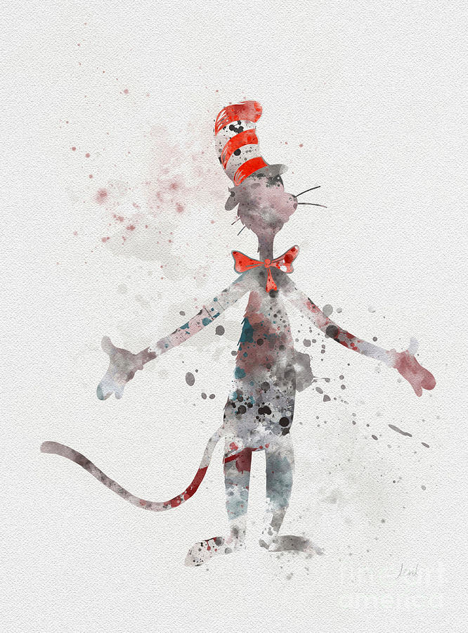 Cat in the hat Mixed Media by My Inspiration