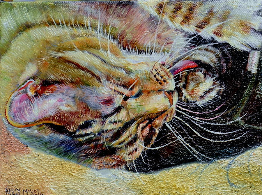 Cat Drawing - Cat by Kelly McNeil
