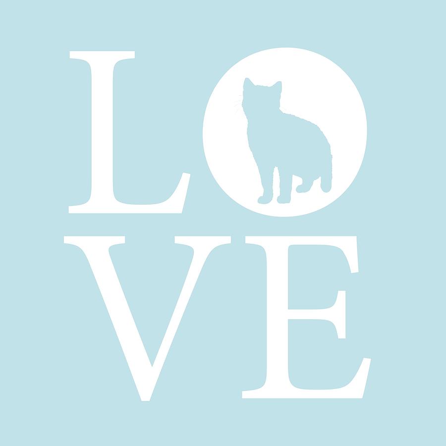 Cat Digital Art - Cat Love by Nancy Ingersoll