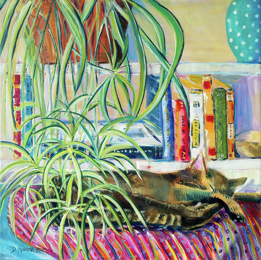 Cat Nap Painting by Seeables Visual Arts