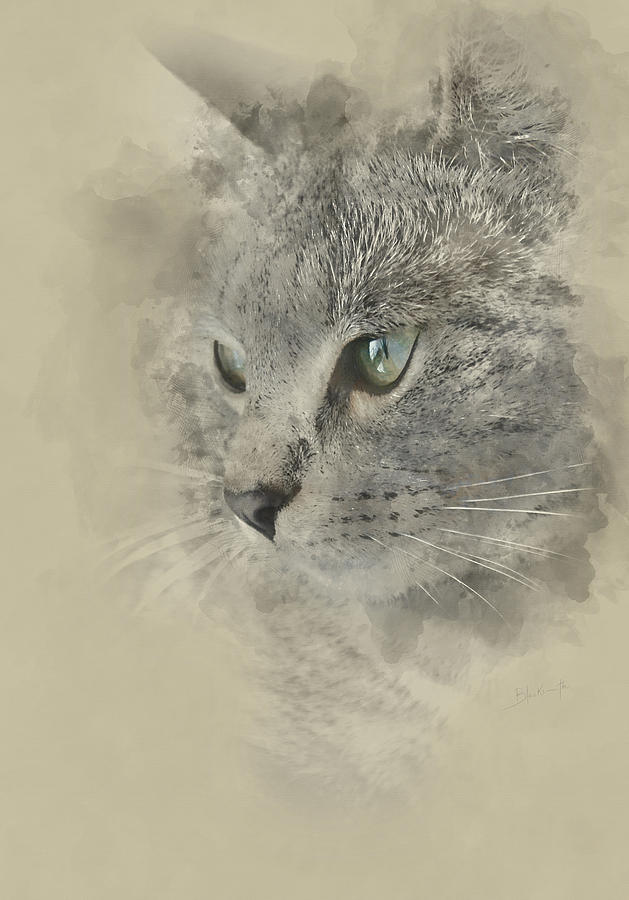 Cat, Nikita Il Gatto. Painting