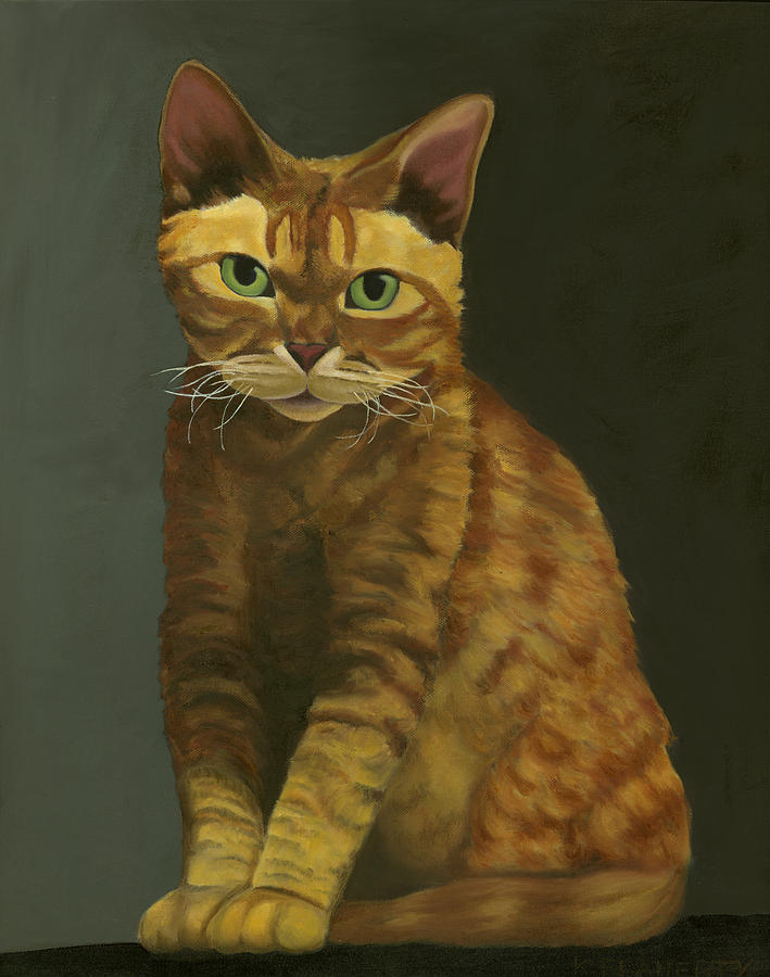 Cat No 1 Painting by Kathy Flaherty - Fine Art America