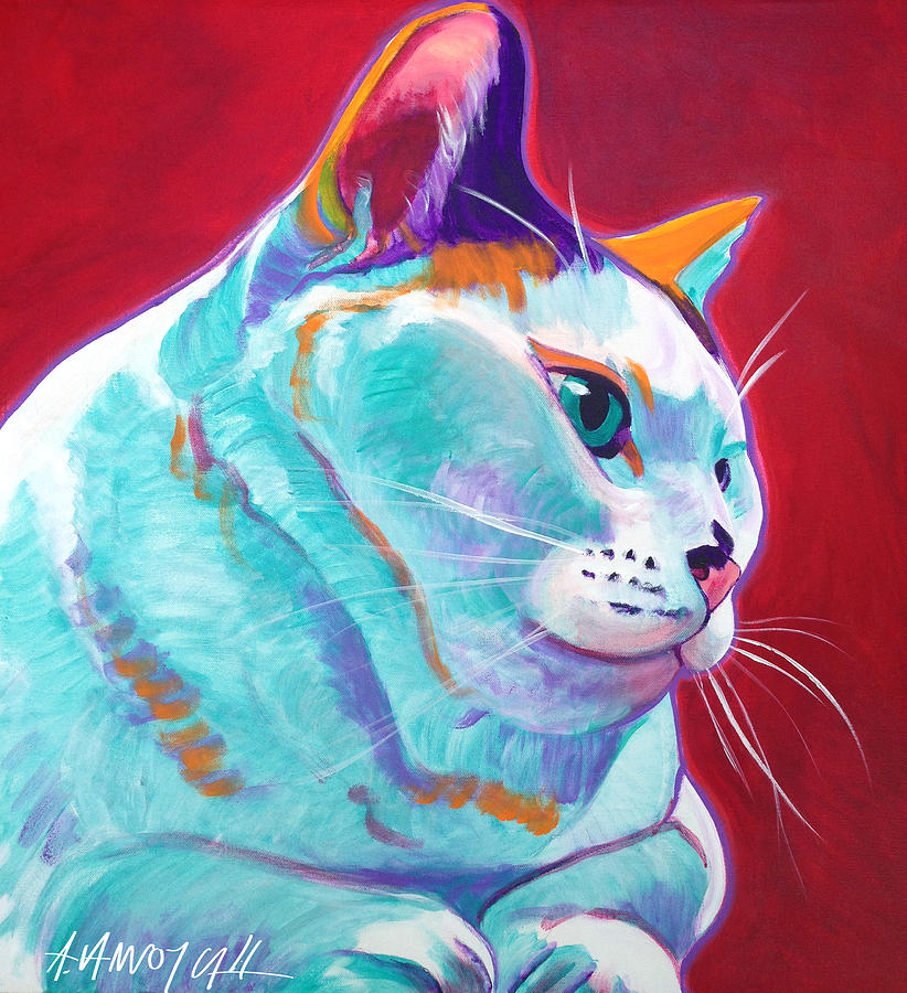 Cat Painting - Cat - Pixie by Dawg Painter