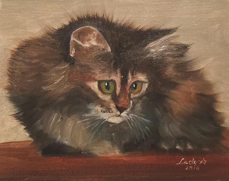 CAT Painting by Ryszard Ludynia