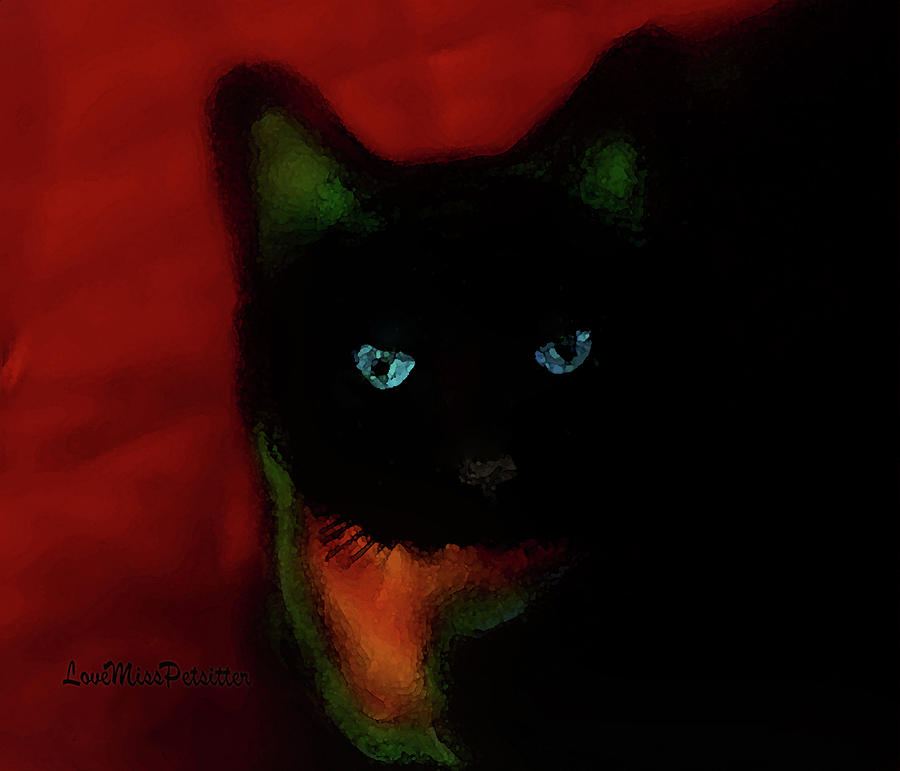 Cat Tiny You Painting Digital Art by Miss Pet Sitter