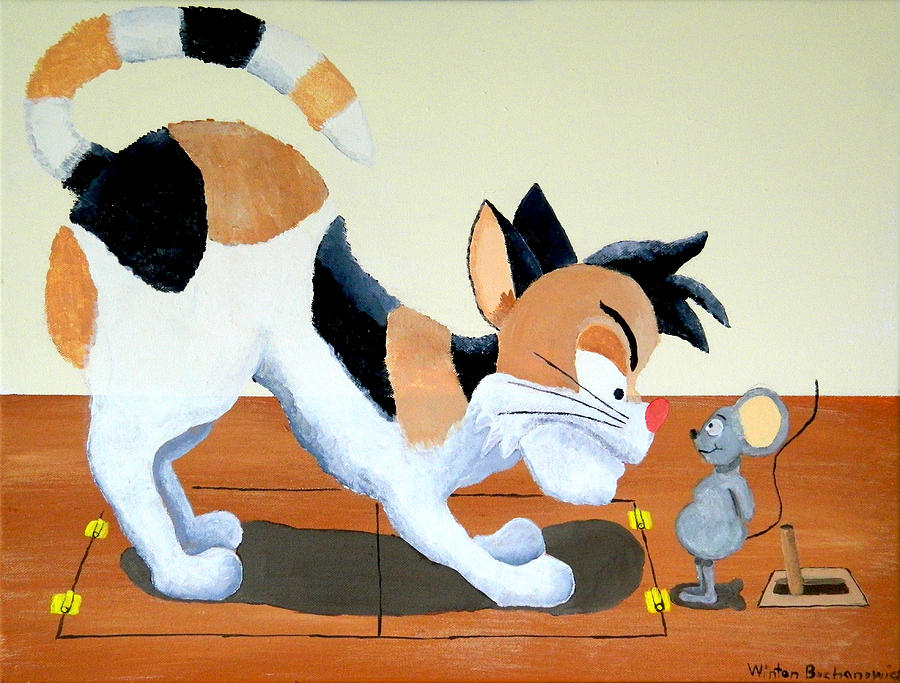 Cat Trap Painting by Winton Bochanowicz