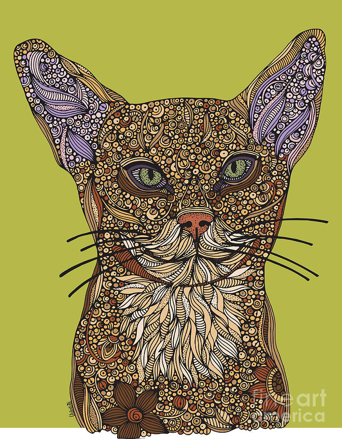 Cat Digital Art by MGL Meiklejohn Graphics Licensing