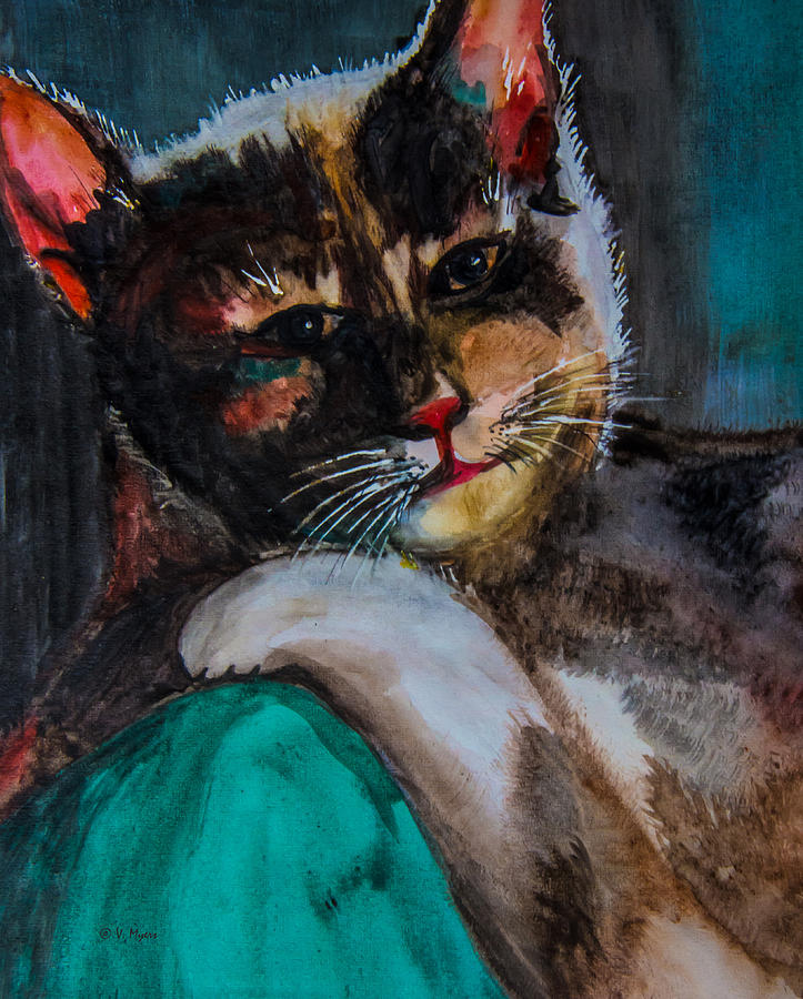 Calico Suzy Painting by Vickie Myers