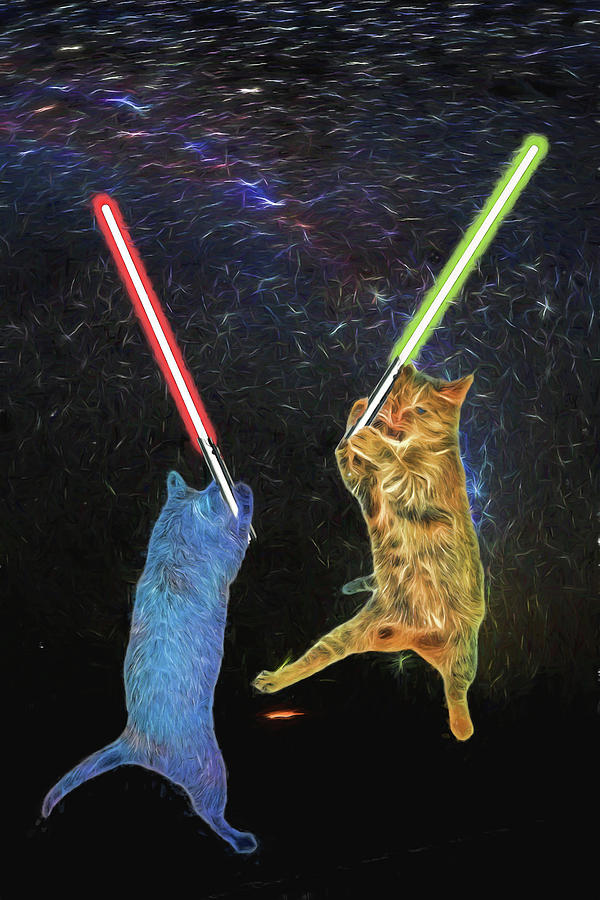 Cat Wars Episode IX Digital Art by John Haldane