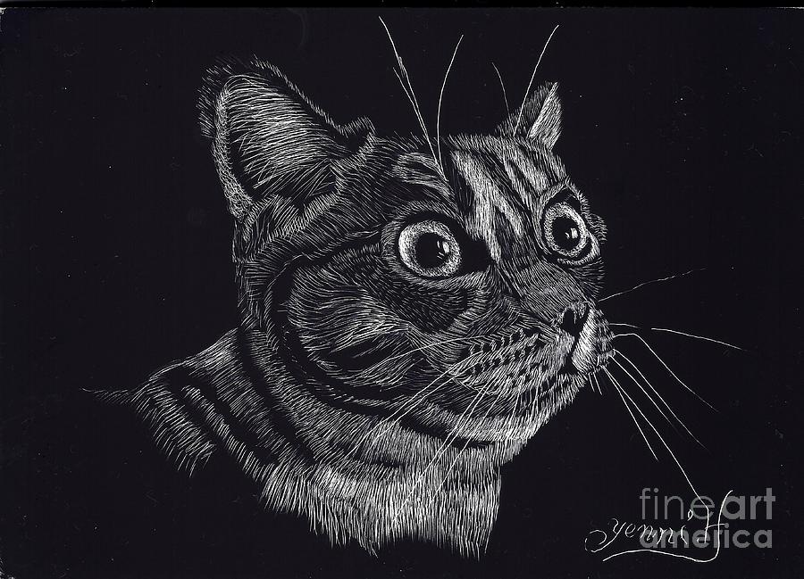 Cat Digital Art by Yenni Harrison