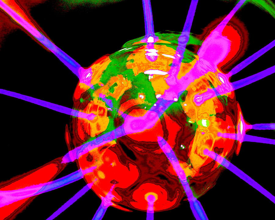 Ball Digital Art - Cataclysmic Kaleidoscope by Larry Beat