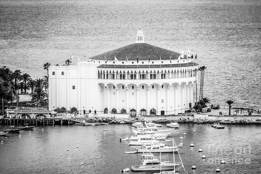 Black And White Photograph - Catalina Casino Picture in Black and White by Paul Velgos