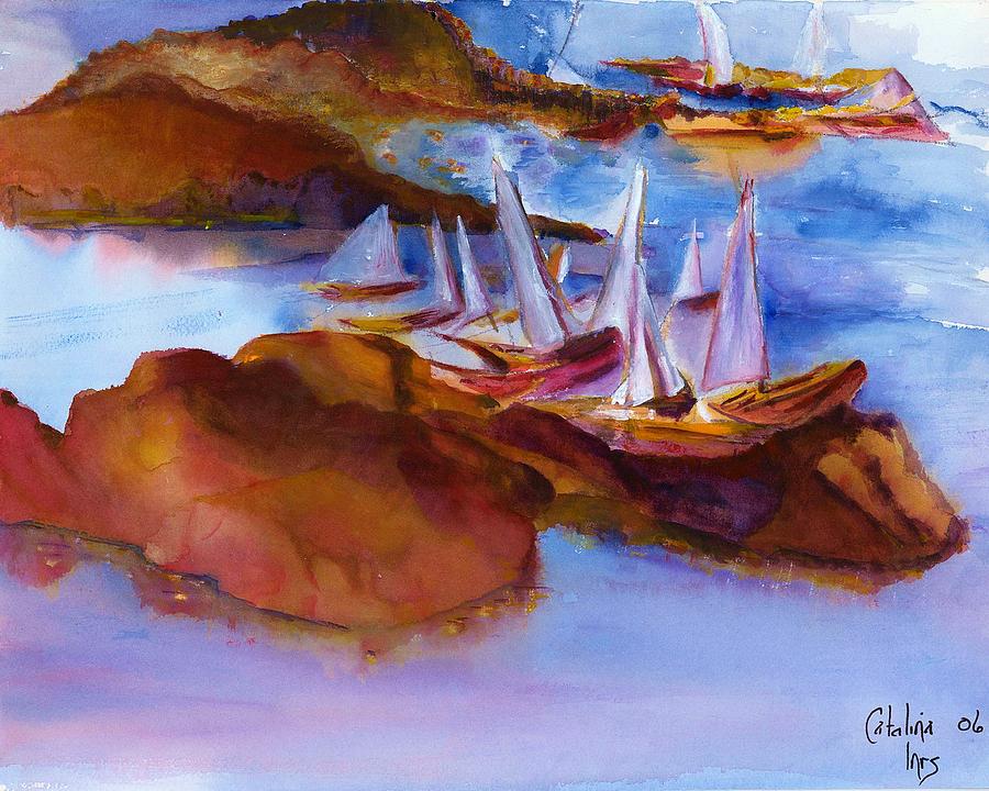 Landscape Painting - Catalina by Ellie Sorkin