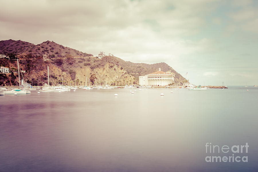 Boat Photograph - Catalina Island Avalon Bay Vintage Picture by Paul Velgos