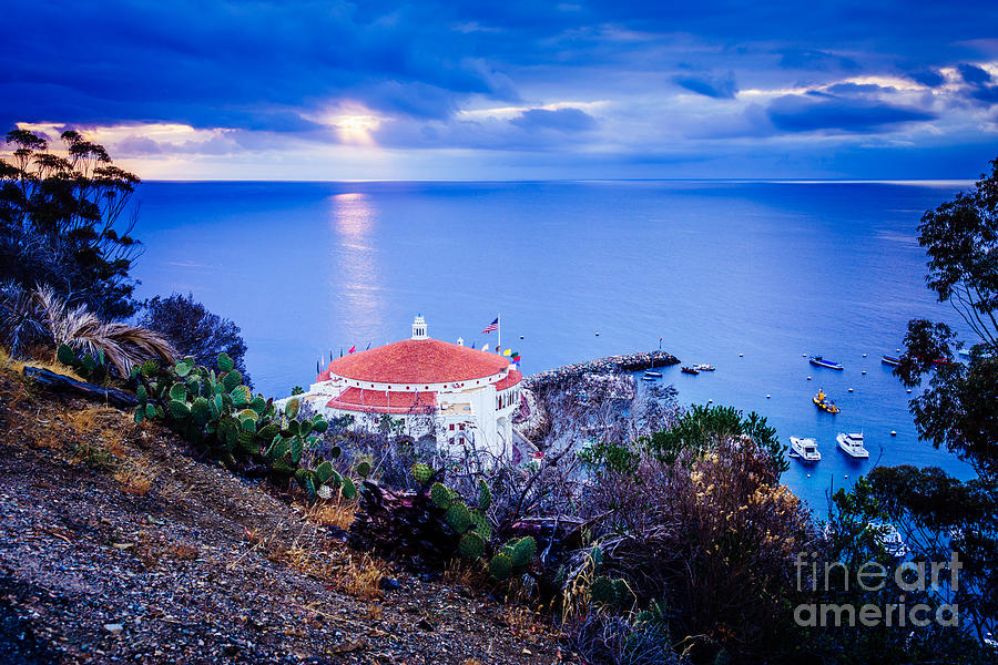 Boat Photograph - Catalina Island Avalon Casino Sunrise by Paul Velgos