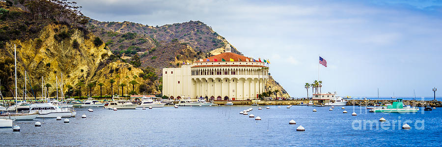 Boat Photograph - Catalina Island Casino Panoramic Picture by Paul Velgos