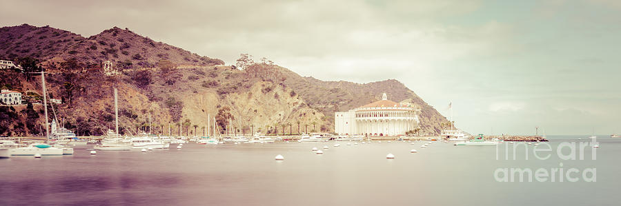 Boat Photograph - Catalina Island Panorama Picture of Avalon Bay by Paul Velgos