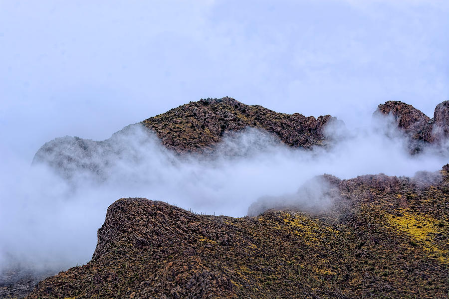Catalinas In Clouds h1833 Photograph by Mark Myhaver