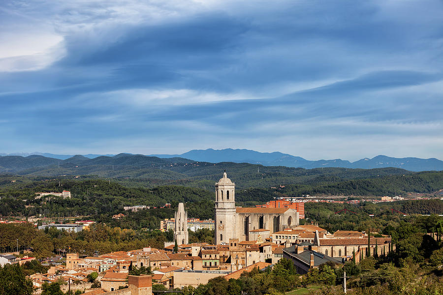 Catalonia Landscape With Old Town In Girona City Photograph by Artur Bogacki