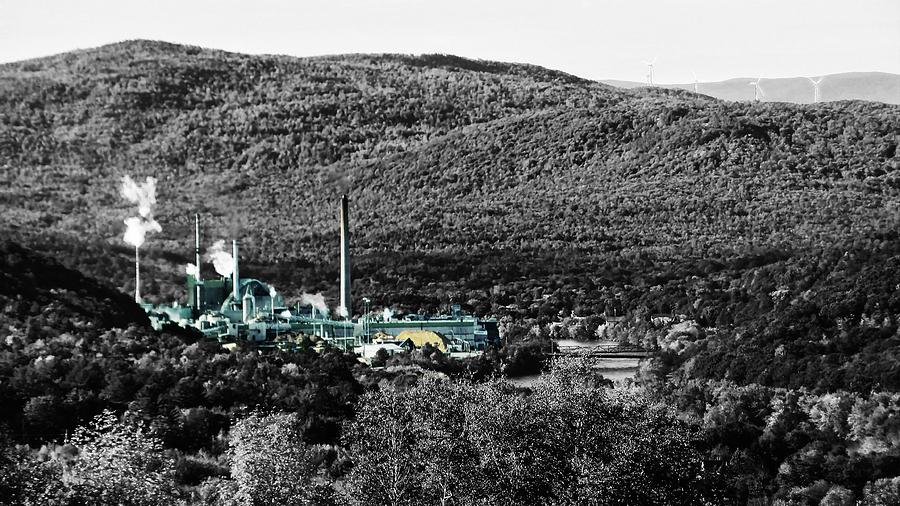 Catalyst Paper Company-black and white with selective color Photograph by Mike Breau