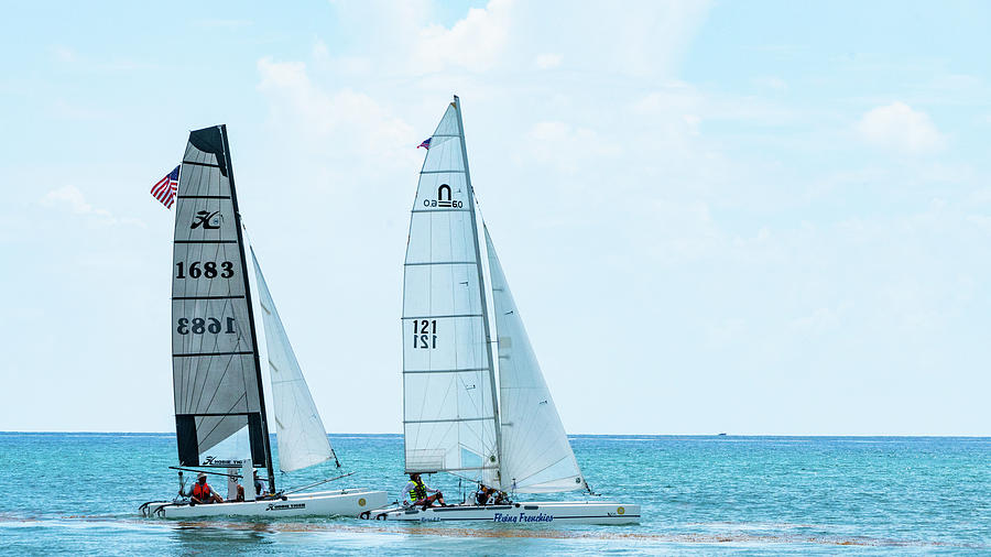 Catamaran Race Delray Beach Florida Photograph by Lawrence S Richardson Jr