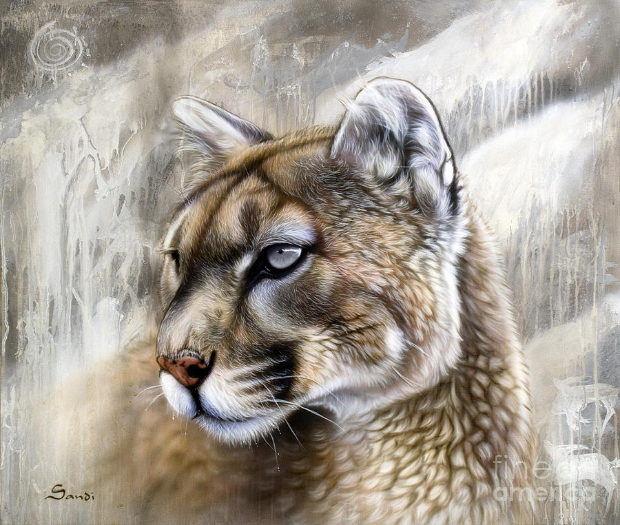 Wildlife Painting - Catamount by Sandi Baker