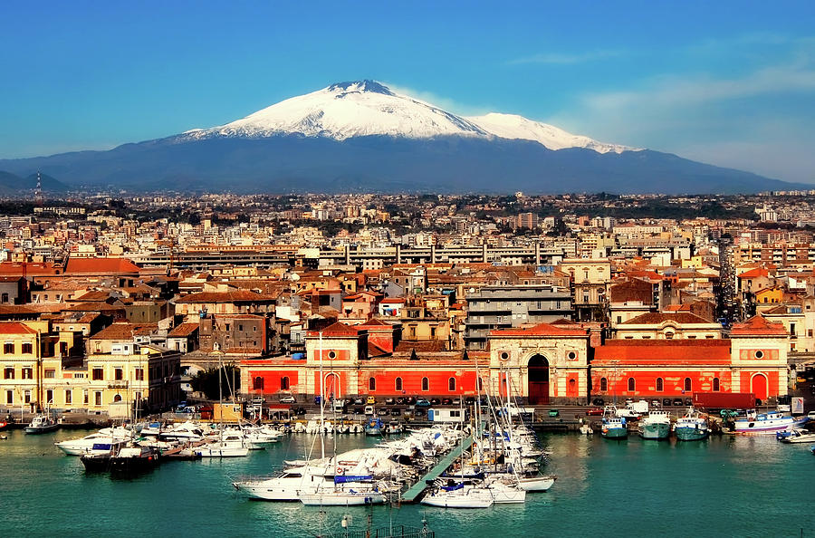 City Photograph - Catania And Mount Etna by Mountain Dreams