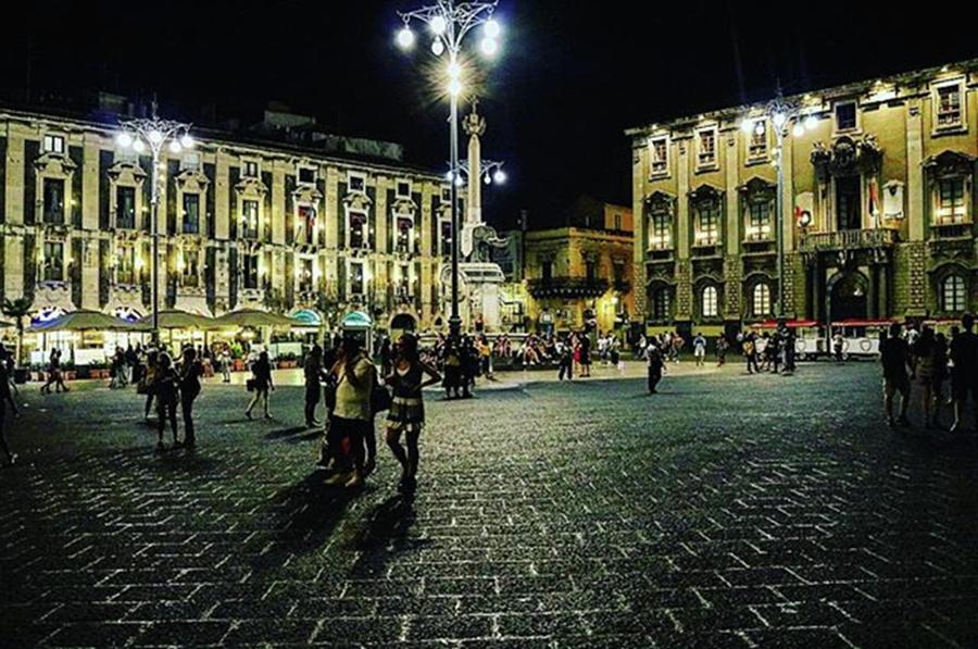 City Photograph - #catania #piazza #light #night by Ivan Nasti
