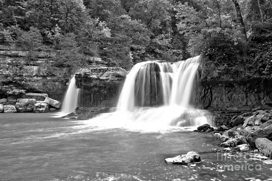 Cataract Falls Canyon Black And White Photograph by Adam Jewell