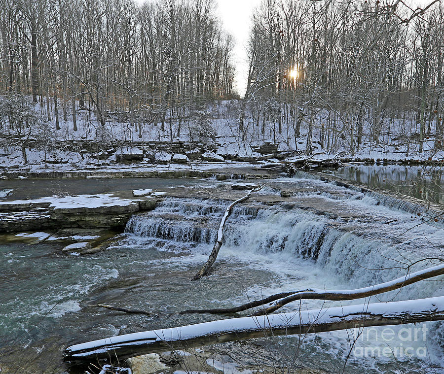 Winter Photograph - Cataract Falls, Winter In Indiana by Steve Gass