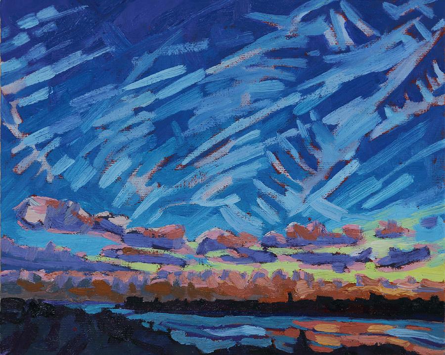 Sunset Painting - Cataraqui Sunset by Phil Chadwick