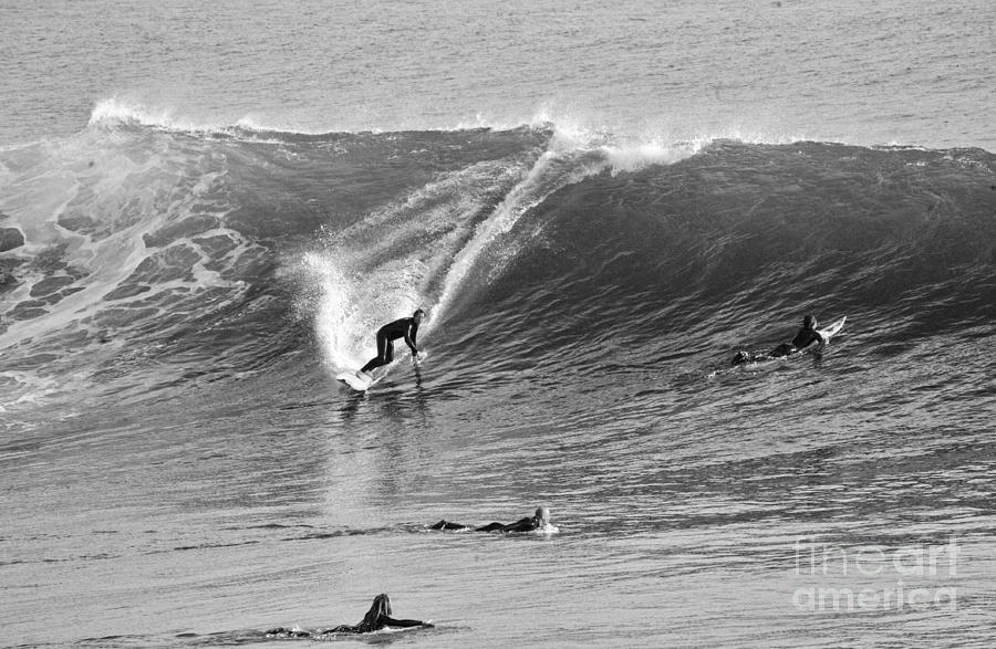 Catch a Wave BW Photograph by Chuck Kuhn