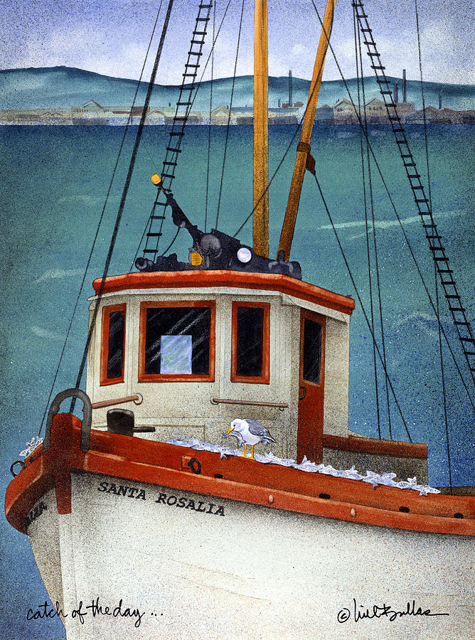 Seagull Painting - Catch Of The Day... by Will Bullas