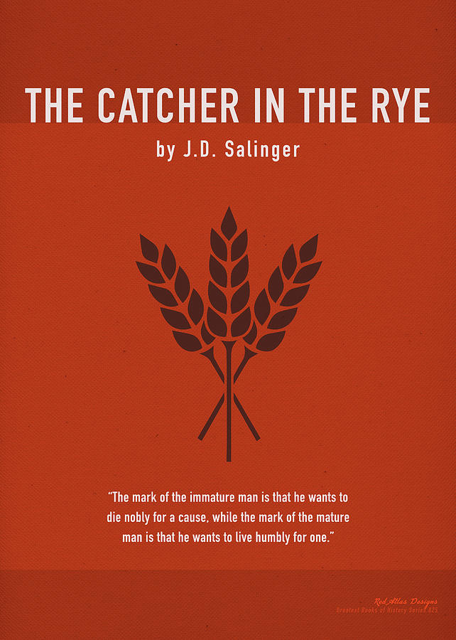 Book Mixed Media - Catcher in the Rye by JD Salinger Greatest Books Ever Series 025 by Design Turnpike